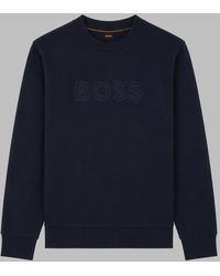 BOSS - Felpa "We_Logo" Relaxed Fit - Lyst
