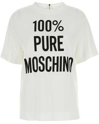 Moschino - Crepe T-Shirt - Lyst