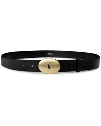 Polo Ralph Lauren - Pony Logo Oval Buckle Leather Belt - Lyst