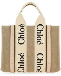 Chloé - Fabric Small Woody Shopping Bag - Lyst