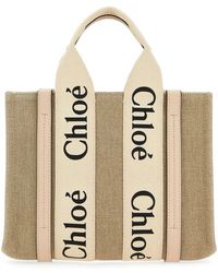 Chloé - Fabric Small Woody Shopping Bag - Lyst
