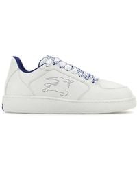 Burberry - Leather Stock Sneakers - Lyst