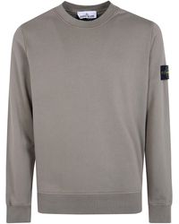 Stone Island - Long-Sleeved Badge-Detail Sweatshirt - Lyst