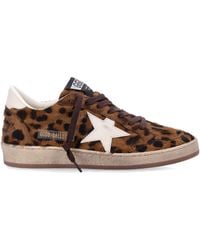 Golden Goose - Pony Hair Leopard Low-Top Sneaker - Lyst