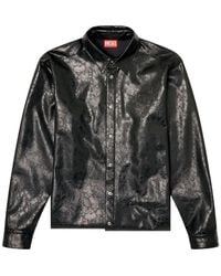 DIESEL - Leather-Effect S-Simply-Qmbu Shirt - Lyst