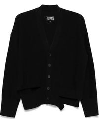 MM6 by Maison Margiela - Cardigan With Cut-Out Details - Lyst