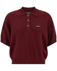 ROTATE BIRGER CHRISTENSEN - 'Slinky Knit' Polo Shirt - Lyst