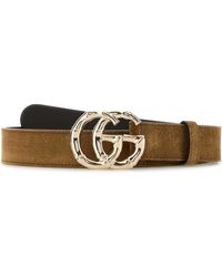Gucci - Biscuit Suede Belt - Lyst