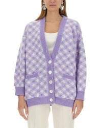 Alessandra Rich - V-Neck Cardigan - Lyst