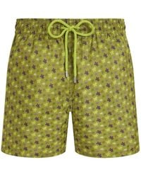 Vilebrequin - Swim Shorts With Turtle Print And Matching Pouch - Lyst
