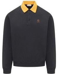 Versace - Polo Collar Sweatshirt - Lyst