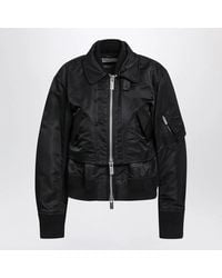 Sacai - Satineffect Nylon Zip Bomber Jacket - Lyst