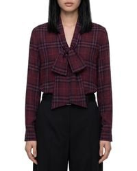 Burberry - Rhiannon Check Shirt With Scarf - Lyst