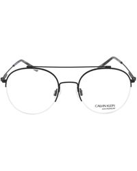Calvin Klein - Satin Metal Optical Glasses - Lyst