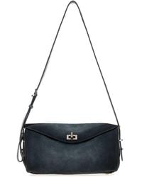 Balenciaga - Graphite Suede Medium Crossbody Bag With Antiqued Hardware - Lyst