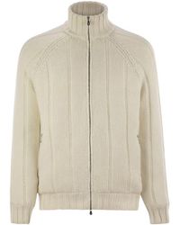 Brunello Cucinelli - Cashmere Knit Down Jacket With Zip - Lyst
