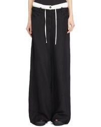 Masnada - Oversized Viscose And Linen Trousers - Lyst