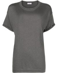 Brunello Cucinelli - Cashmere Glitter T-Shirt - Lyst
