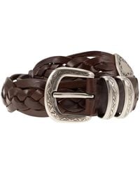 Brunello Cucinelli - Braided Calfskin Belt With Detailed Buckle And Tip - Lyst