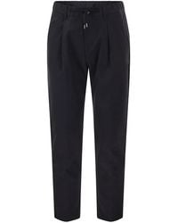 Herno - Technical Fabric Drawstring Trousers - Lyst