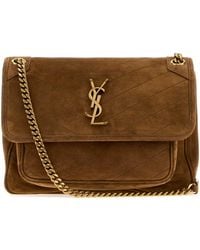 Saint Laurent - Suede Medium Niki Shoulder Bag - Lyst