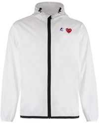COMME DES GARÇONS PLAY - X K Way Zip Hooded Jacket - Lyst