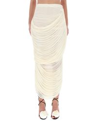Magda Butrym - Draped Midi Skirt With Silhouette - Lyst