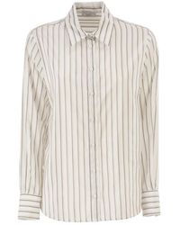 Peserico - Cotton And Silk Organza Shirt - Lyst
