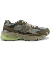 New Balance - Leather Synthetic Mesh Sneakers - Lyst