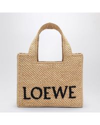 Loewe - Font Tote Small Raffia Bag - Lyst