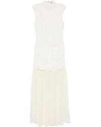 ROTATE BIRGER CHRISTENSEN - High Neck Sleeveless Dress With Gathered Details - Lyst