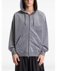 Y-3 - Velvet Jacket With Hood And Drawstrings - Lyst