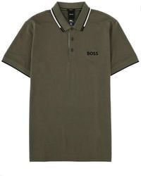 BOSS - Cotton Blend Polo - Lyst