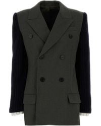 Jean Paul Gaultier - Khaki Wool Blend Blazer - Lyst