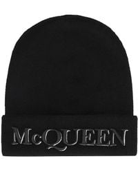 McQueen - Cashmere Beanie Hat - Lyst