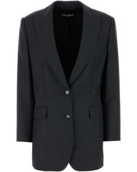 Dolce & Gabbana - Graphite Wool Blazer - Lyst