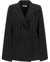 Federica Bonifaci - Pinstripe 'Tuxedo' Cape - Lyst