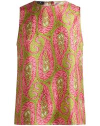 Etro - Tank Top With Side Vents - Lyst