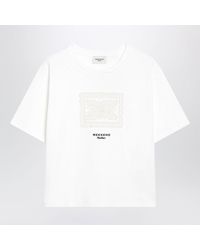 Weekend by Maxmara - Cotton Tshirt With Lace Embroidery - Lyst