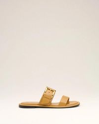 Ami Paris - Cow Leather Buckle Sandals - Lyst