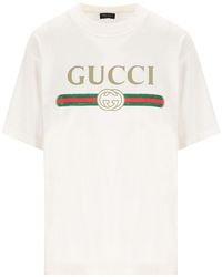 Gucci - Cotton Jersey And Silk T-Shirt - Lyst