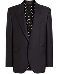 Dolce & Gabbana - Dolce & Gabbana Dark Wool Singlebreasted Jacket - Lyst