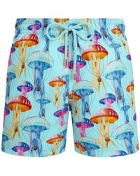 Vilebrequin - Recycled Polyamide Swim Shorts With Jellyfish Print - Lyst