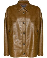 Elena Miro - Boxy Coat With Craquelé Effect - Lyst