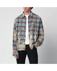 Amiri - Ma Quad Bleached Cotton Flannel Shirt - Lyst