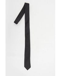 Saint Laurent - Silk Tie With Textured Finish - Lyst