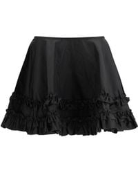 Ganni - Duchesse Nylon Mini Frill Skirt - Lyst