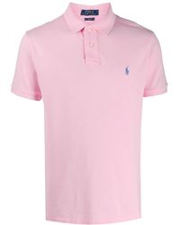 Polo Ralph Lauren - Logo-embroidered Custom-fit Cotton-piqué Polo Shirt - Lyst
