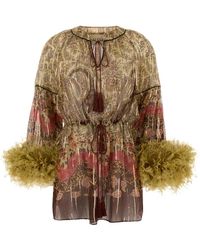 Valentino Garavani - Top With Feathers - Lyst