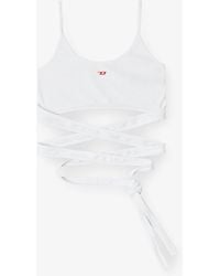 DIESEL - T-Leya-Tail Stretch Cotton Top - Lyst